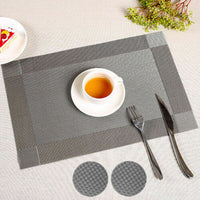 Food Mat Rectangle Placemat Restaurant Washable PVC Durable Dining Table