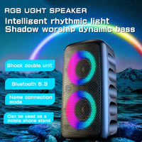 Hy3317 High-Power Wireless Speaker with a Subwoofer - Stylish Black