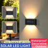 2pcs 6 LED Solar Wall Lamp / Outdoor Waterproof Up and Down Light Lighting