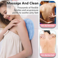 Foot Scrubber for Shower 25 X 30 Cm, Silica Gel Shower Foot Scrubber, Shower