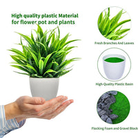 Artificial Plants with Plastics Pots Perfect Greenery for Home