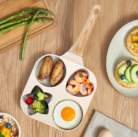 Heart, Star, and Round Shape Egg Pan - 4-Cup Capacity for Fun Cooking