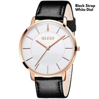 Olevs Men Boys Gents Leather Strap Casual Party Fashionable Elegant Rich