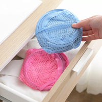 Foldable Hollow Net Mesh Clothes Laundry Basket Storage Bag Hamper Pouch