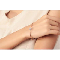 Gold Plated Heart Crystal Bracelet Bangle