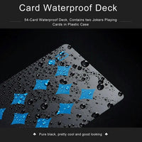 Waterproof Creative Black & Blue Plastic PVC Poker Card Pack Playing Cards 54Pcs