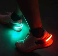 2 Pcs LED Luminous Shoe Clip Light Night Safety Warning Cycling Hiking
