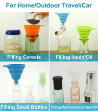1pc Collapsible Silicone Funnel - Spill-Proof, Easy-to-Use, Space-Saving