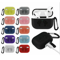 Airpods Pro 4 Case Pouch Silicone Soft + Hook Pouch in Black Red Brown Green
