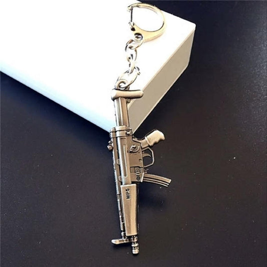Gunmetal Simulation Weapon Keychain - MP5       
