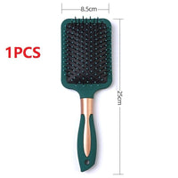 Anti-static Smooth 4pc Hair Air Cushion Comb Dark Green Plastic Comb Scalp