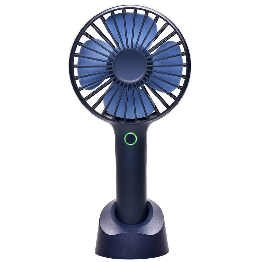 Mini Fan USB Rechargeable Strong Wind with Base & Handheld.