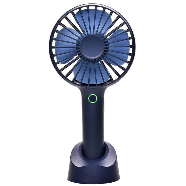 Mini Fan USB Rechargeable Strong Wind with Base & Handheld.
