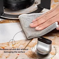 5pcs Non-Scratch Wire Dishcloth, Multipurpose Wire Dishwashing Rags for Wet