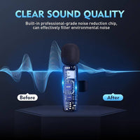 K9 Professional Microphone Wireless Lavalier Microphone for Android Type C