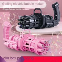 Children's Semi-Automatic Electric Bubble Machine Porous Gatling Machine