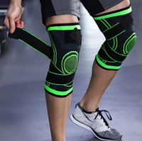 Knee Support Pads Double Strap, Quick-Drying Elastic Knit for Sports