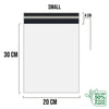 White Shipping Bag Recycled Poly Mailer Flyers Upto 500 Bags [20cm X 30cm +