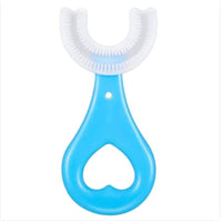 U-shape Silicone Kids Toothbrush with Heart Shape