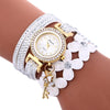Luxury Casual Analog Quartz Watch with Bracelet Jewellery - White