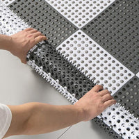 5 Piece Anti Slip Splicing PVC Bathroom Toilet Kitchen Floor Mat Non Slip