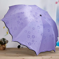Lightweight Flower-Blooming Parasol with Windproof Features, Sunblock Vinyl