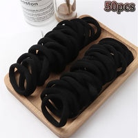 50pcs Soft Elastic Hair Ties Hair Bands Decorative Hair Accessories Set for