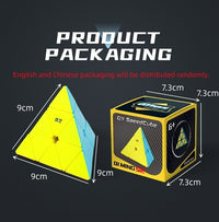 3x3x3 Triangle Pyramid Speed Magic Square Professional Magic Game Colorful