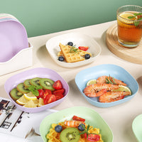 10 Random Color Square Plates with 1 Stand