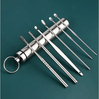 Ear Digging Spoon Set Spiral Ear Picking Cleaning 6 Piece Ear Set Stainless