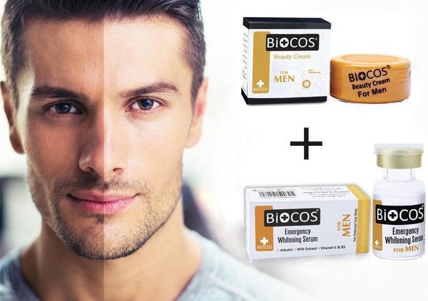 Biocos Beauty Cream and Emergency Whitening Serum for Men