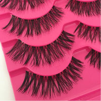 Pack of 5 Pairs Soft Natural Long Fake Eye Lash Extensions