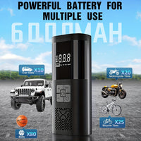 Portable Tire Inflator 150psi | Digital Display, LED Lighting, Triple Speed