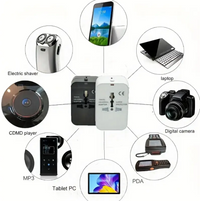 Travel Charger with Dual USB Charging Ports, 2 USB Charger, World All in One