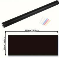 Giant Chalkboard Sticker for Wall | 60x200cm Erasable PVC Blackboard Mural