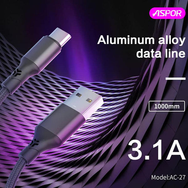Aspor Charge Cable for Micro Cable Ac-25 & a Pple Cable Ac-26 & Type C Cable