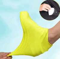 Pair of Silicone Shoe Covers - Waterproof and Rainproof, Reusable and