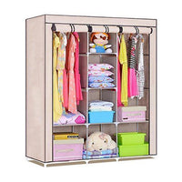 3 Door Portable Folding Wardrobe Cupboard