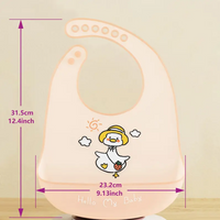 Durable Silicone Bib for Babies Cute Unisex Designs, Lightweight with Secure