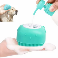 Pet Dog Shampoo Silicone Brush - Cat Massage Comb & Grooming Scrubber