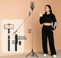 R1s/r1l/r1 Tripod Selfie Stick with LED Fill Light