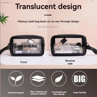 3pcs Portable Travel Wash Bag Female Transparent Waterproof Makeup Storage