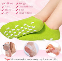 2pcs Silicone Feet Care Socks Moisturizing Gel Heel Thin Socks with Hole