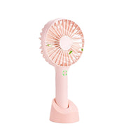 Mini Fan USB Rechargeable Strong Wind with Base & Handheld.