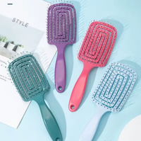 Square Hollow Comb Hair Scalp Massage Hair Brush Anti-static Wet Dry Curly