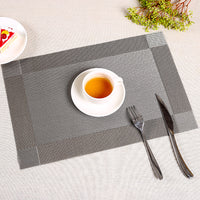 Food Mat Rectangle Placemat Restaurant Washable PVC Durable Dining Table