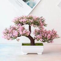 Artificial Plants Bonsai Small Tree Pot Plant Flowers Potted Ornaments for