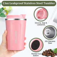 Stainless Steel Coffee Cup Hot Cold Warm Water Beverage Thermo Insulated