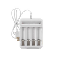 Fast-charging USB Battery Charger with 4 Slots - Smart, Compatible with
