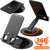 Universal Phone Stand on Desk 360 Rotating Multi-Angle Non-Slip Metal Base